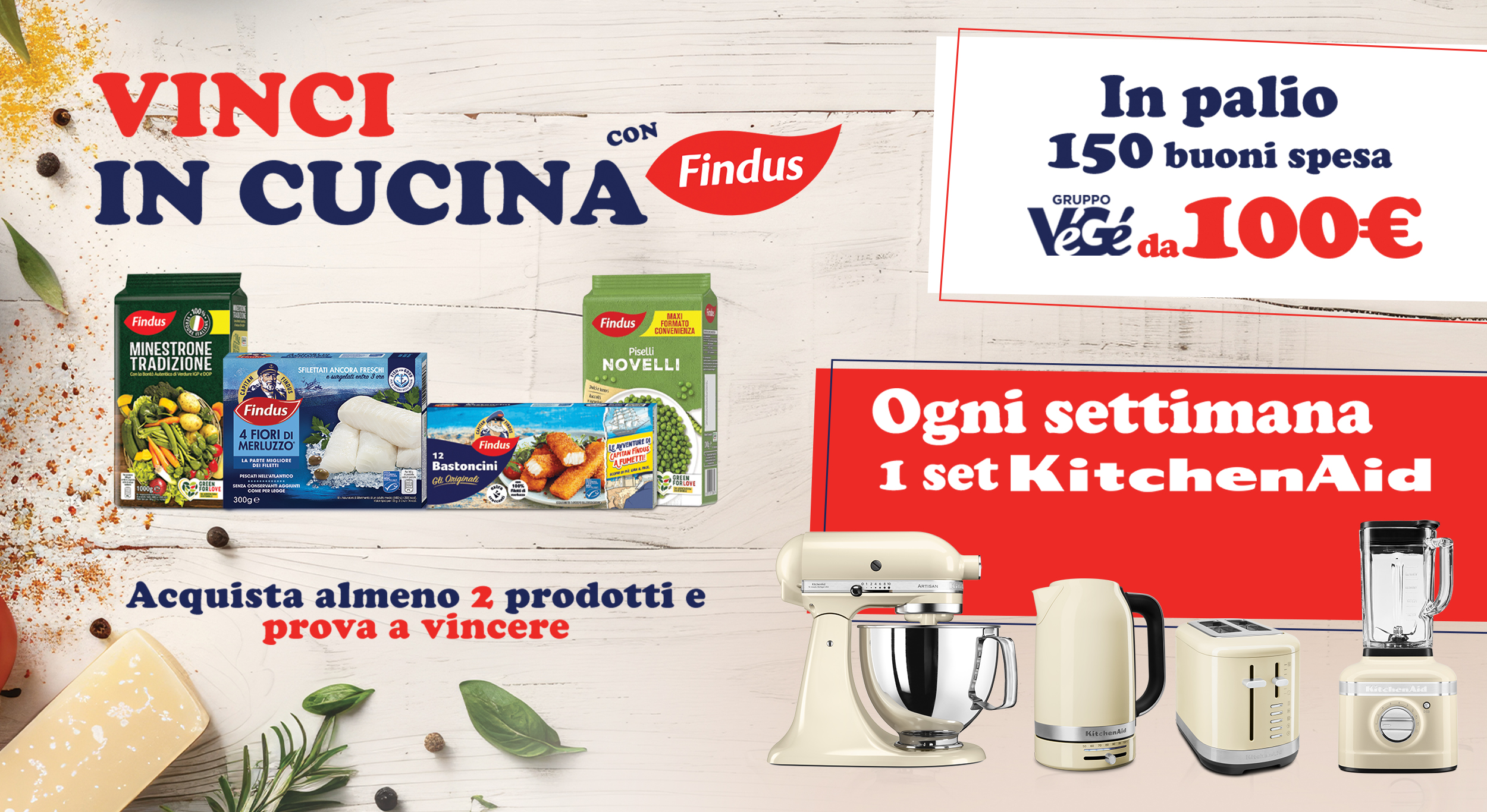 immagine desktop del concorso Vinci in cucina con Findus
